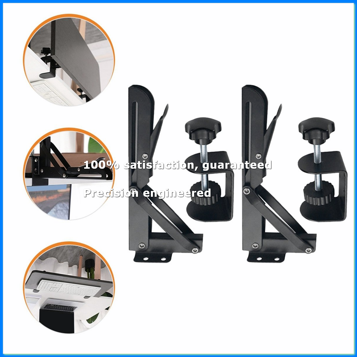 Monitor Stand - 2PCS Foldable Bracket Computer Keyboard Desk