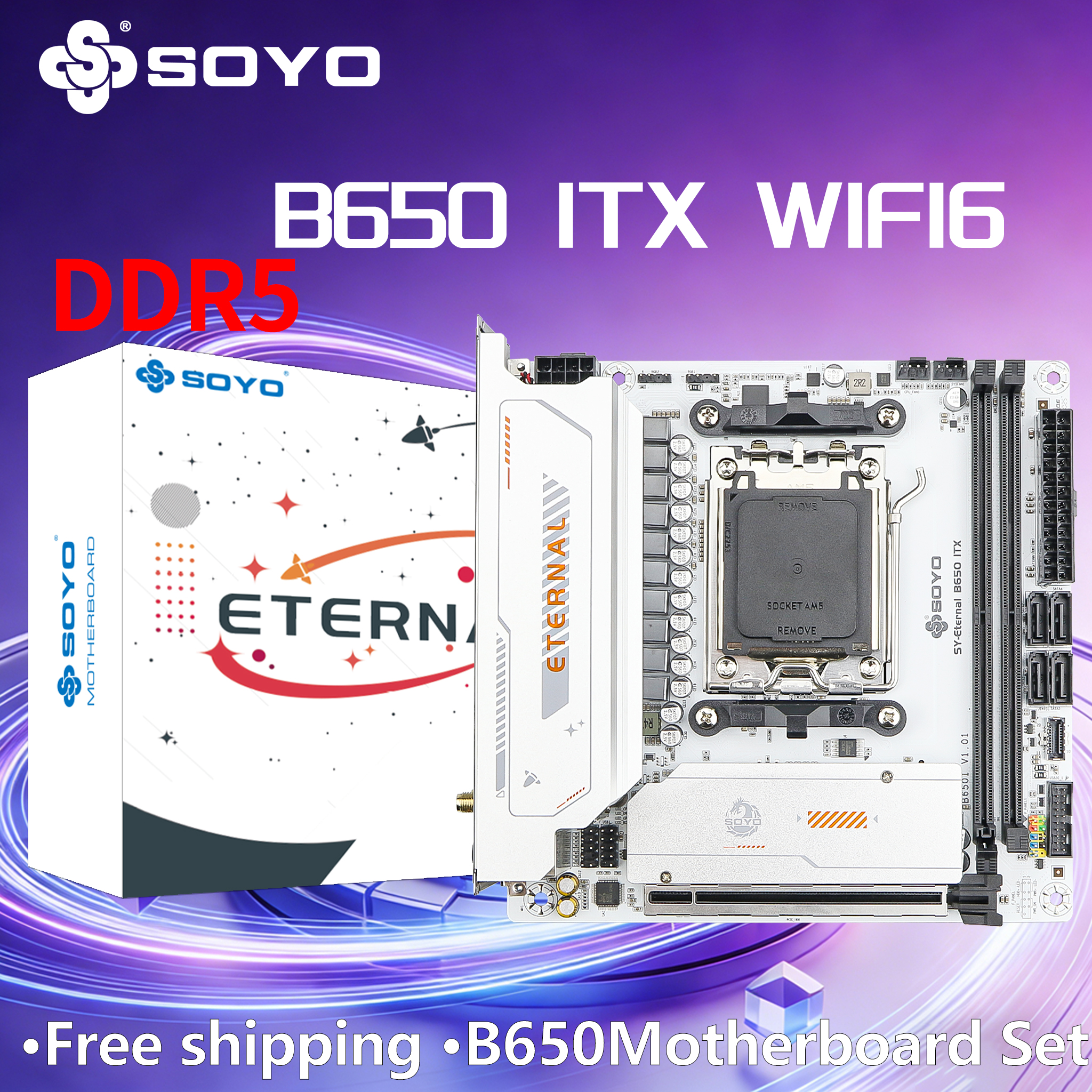 Pc Gaming Ff - B650ITX AMD Motherboard Ryzen AM5 DDR5