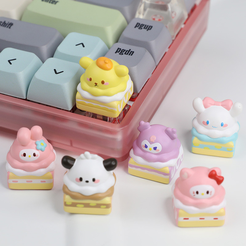 Custom Keycaps - Kawaii Hello Kittys Keycaps Cake Artisan