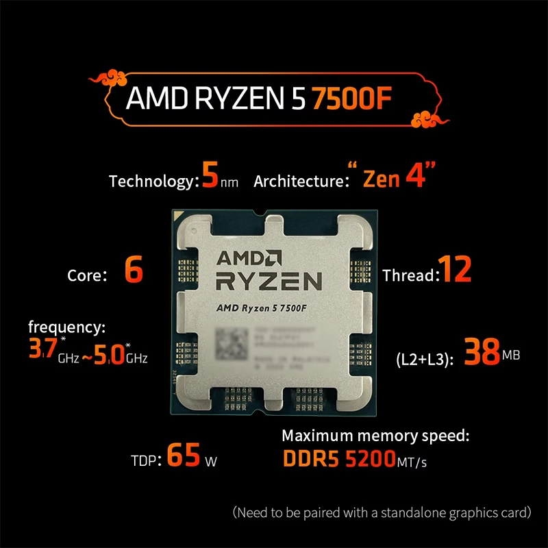 AMD Ryzen 5 7500F 3.7GHz 6-Cor - Pc Gaming Cpu avaliação e preço