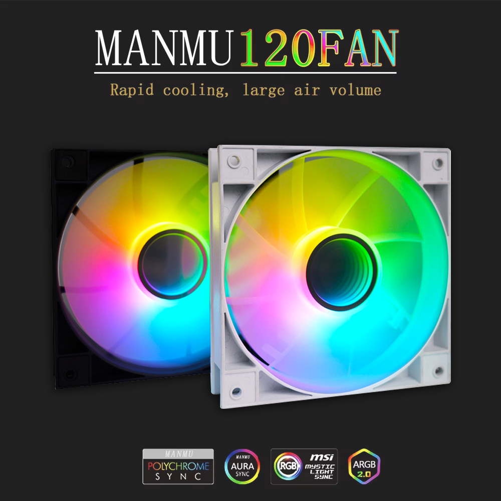 MANMU 12V Fan 120mm Pwm pc Rad - Pc Gaming Ff avaliação e preço