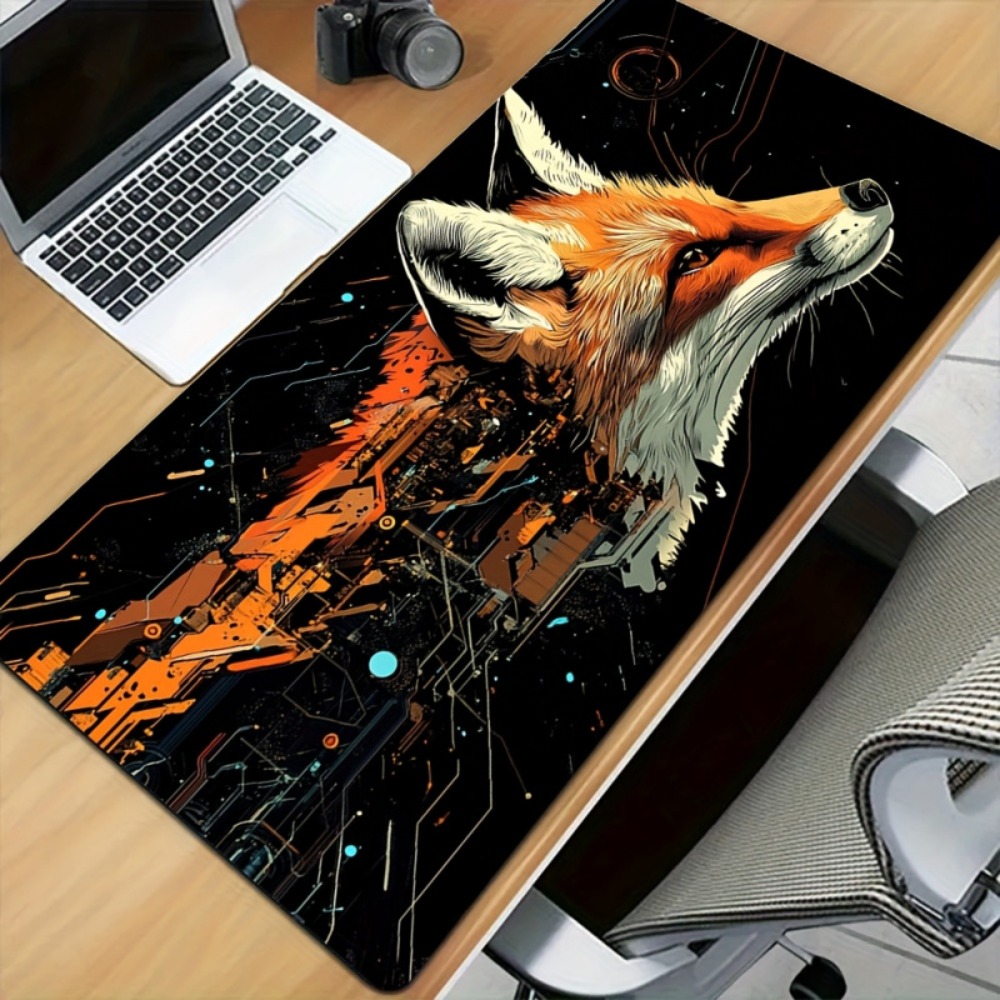 Large Fox Design Mouse Pad Ora - Pc Gaming Orange avaliação e preço