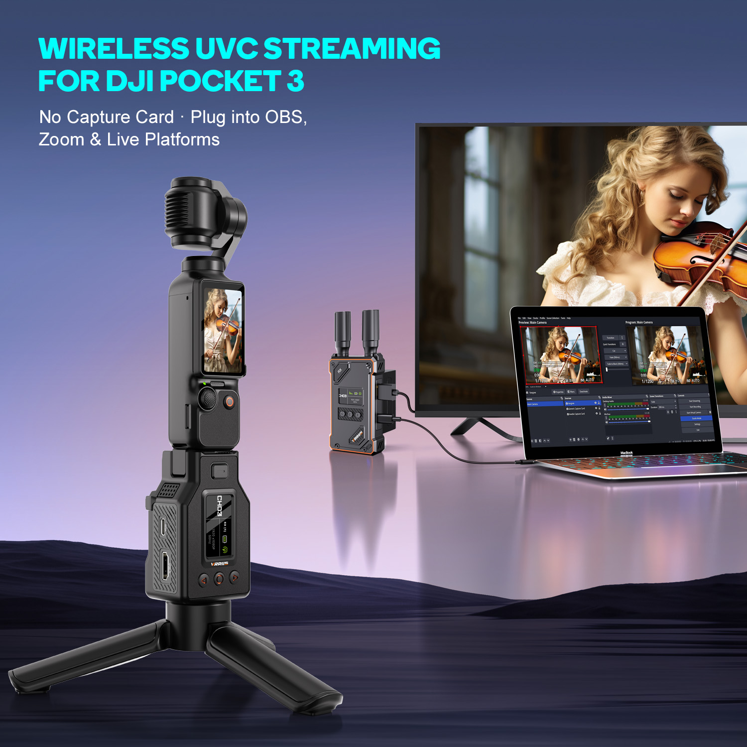 Wireless HDMI Transmitter and  - Monitor Stand avaliação e preço