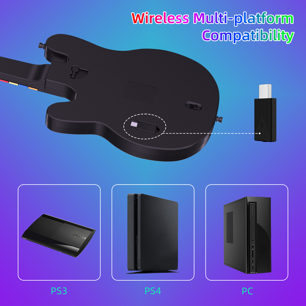 2.4G Wireless Guitar Controlle - Joystick Pc Gaming avaliação e preço