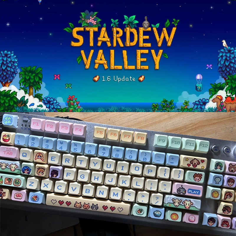 Stardew Valley 78 Keycaps Pixe - Custom Keycaps avaliação e preço