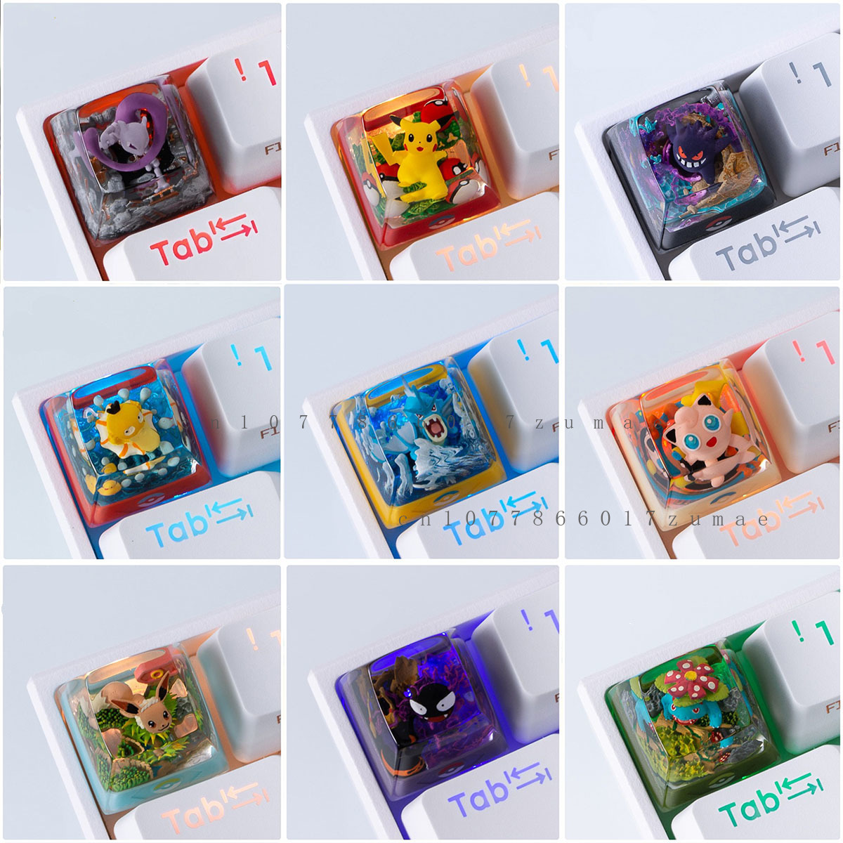 Pokemon Anime Keycaps Gengar P - Custom Keycaps avaliação e preço