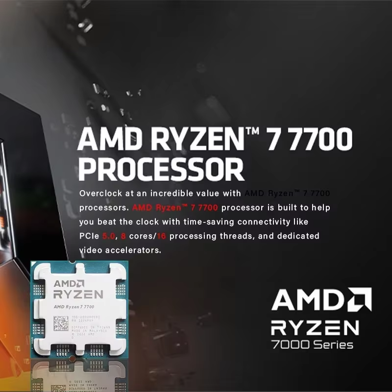 AMD Ryzen 7 7700 R7 7700 8 Cor - Pc Gaming Cpu avaliação e preço