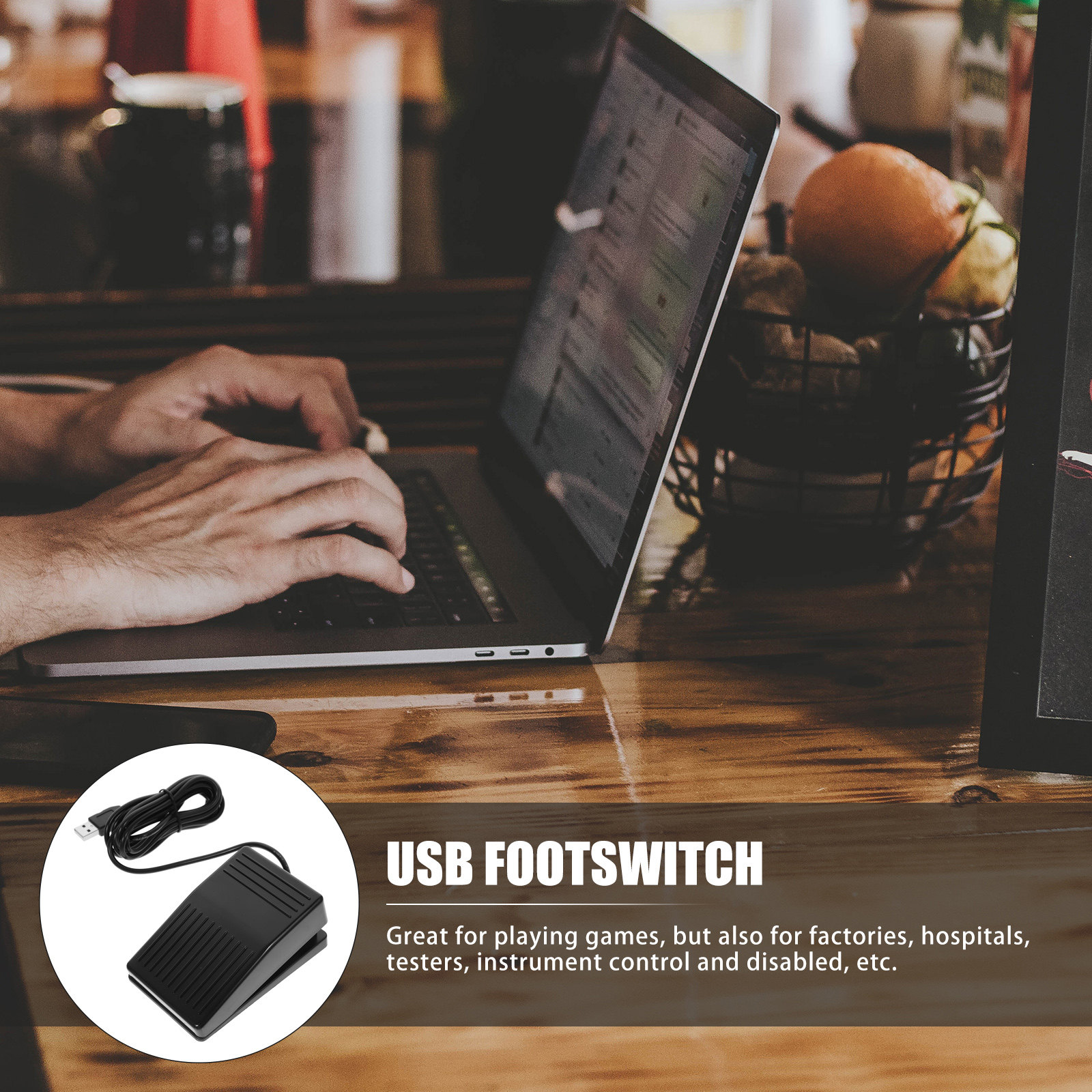 USB Foot Pedal Single Non-Slip - Usb Foot Pedal Gaming avaliação e preço