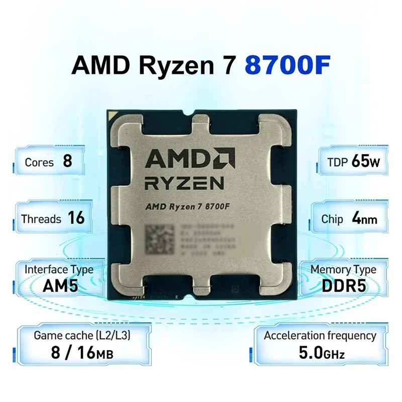 AMD Ryzen 7 8700F AM5 Socket U - Pc Gaming Cpu avaliação e preço