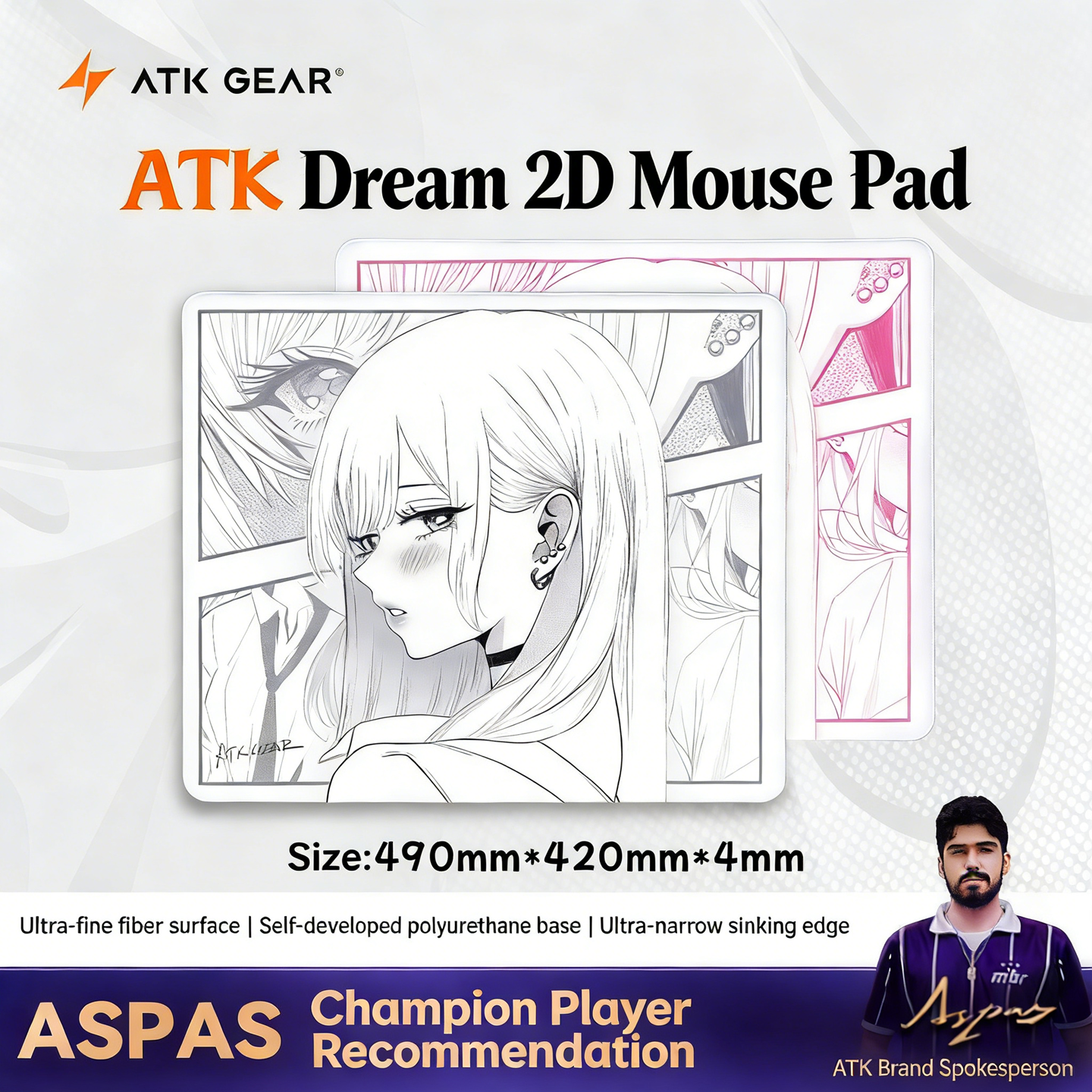 ATK Dream Anime Mouse Pad 490x - Fps Gaming Mouse avaliação e preço