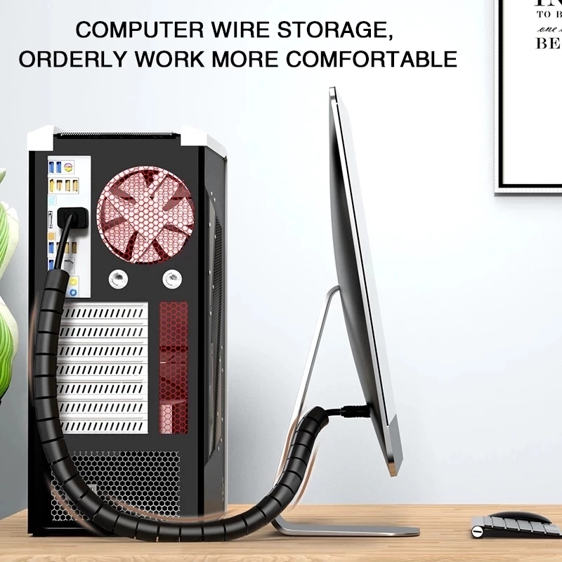 2M/1M Flexible Spiral Cable Wi - Cable Management Sleeve avaliação e preço