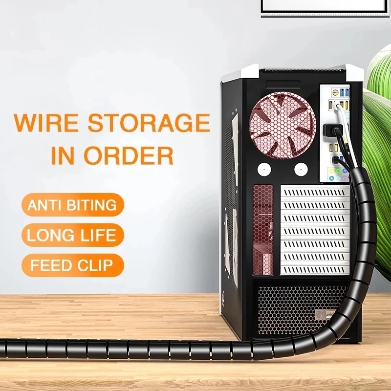 2M/1M Flexible Spiral Cable Wi - Cable Management Sleeve avaliação e preço