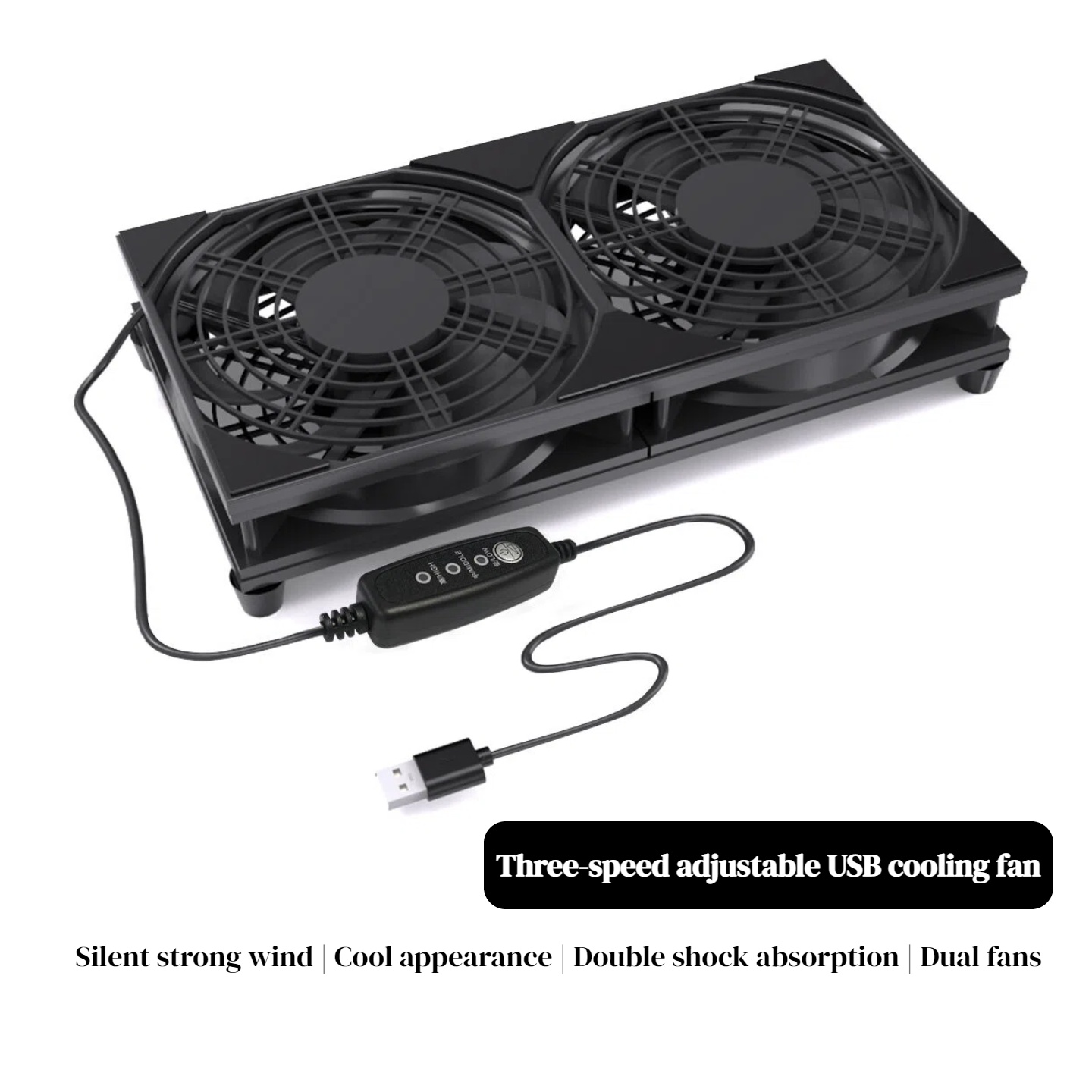 Dual USB Cooling Fan with 3-Sp - Pc Gaming Ff avaliação e preço
