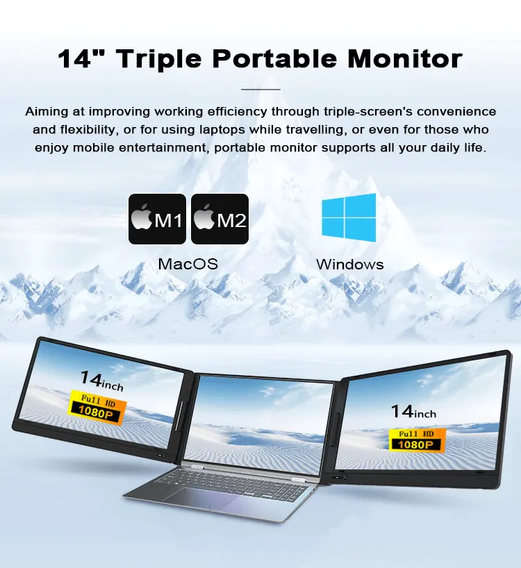 Professional Triple Portable M - Monitor Stand avaliação e preço