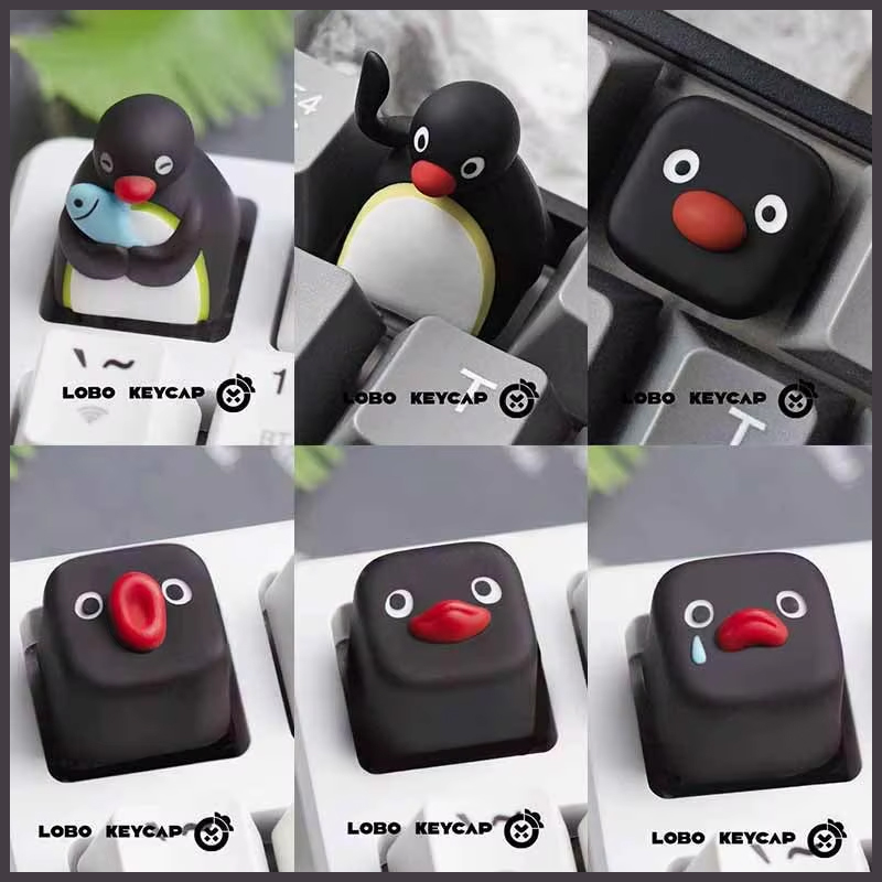 Cute Penguin Image Pingu Serie - Custom Keycaps avaliação e preço