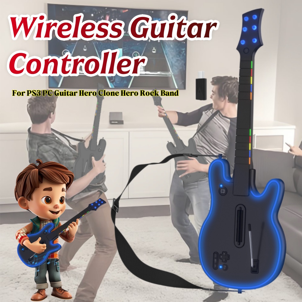 Wireless Guitar Controller wit - Joystick Pc Gaming avaliação e preço