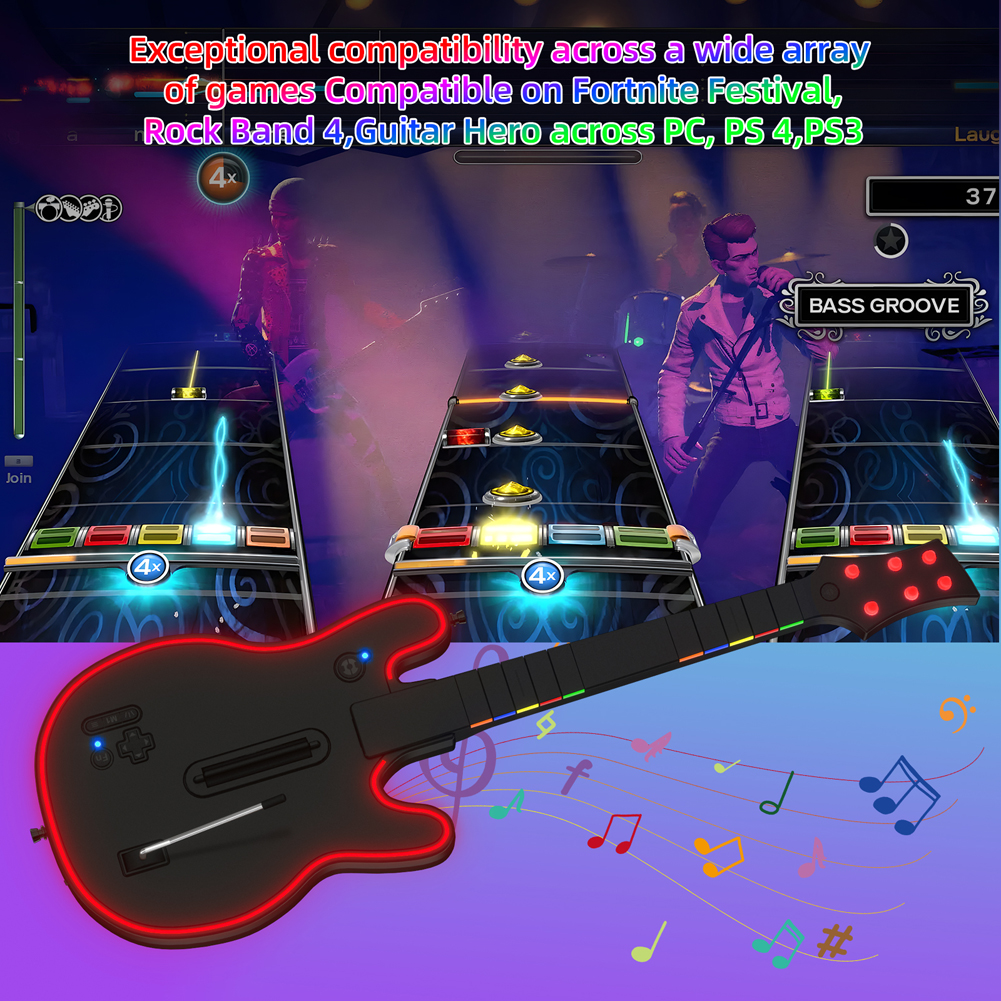 Wireless Guitar Controller wit - Joystick Pc Gaming avaliação e preço