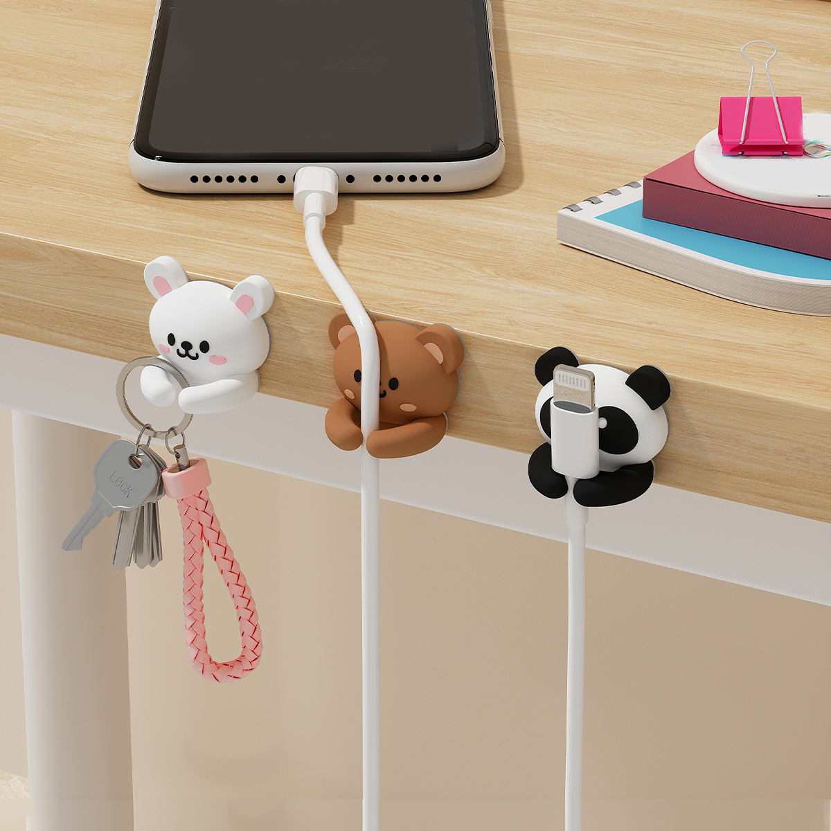 2/3pcs Cute Cartoon Desktop Ca - Cable Management Sleeve avaliação e preço