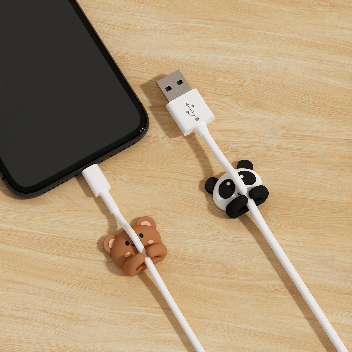 2/3pcs Cute Cartoon Desktop Ca - Cable Management Sleeve avaliação e preço