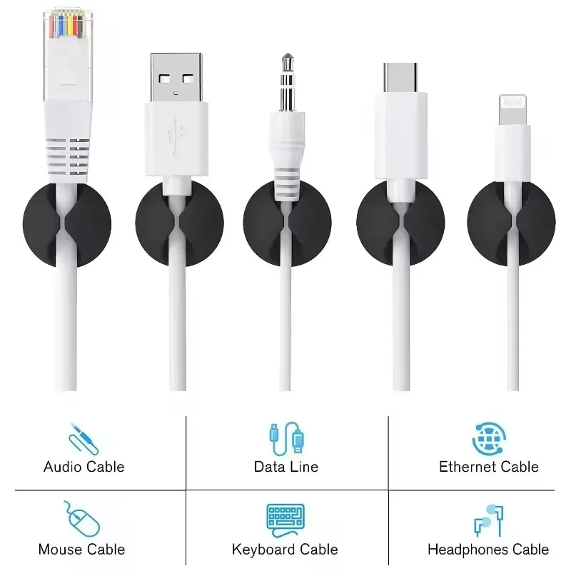 Cable Clips Phone Cord Holder  - Cable Management Sleeve avaliação e preço