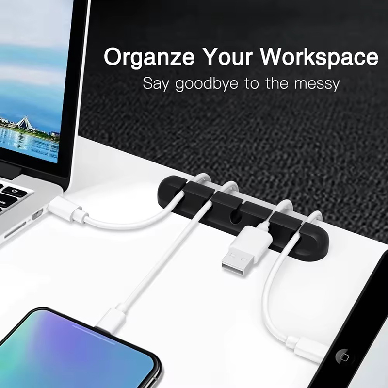Silicone USB Cable Clip Winder - Cable Management Sleeve avaliação e preço
