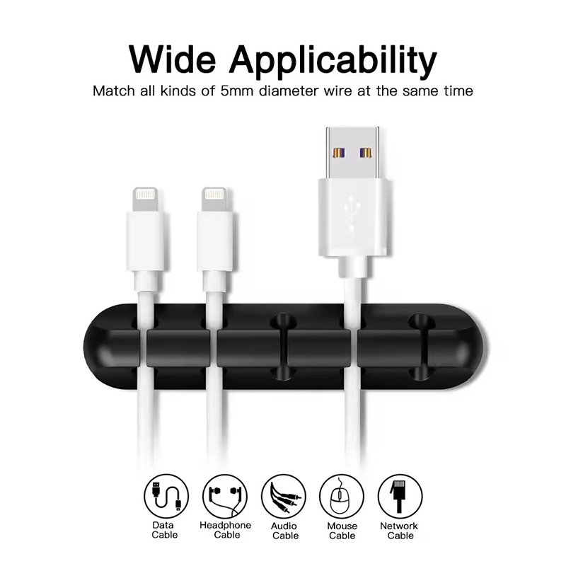Silicone USB Cable Clip Winder - Cable Management Sleeve avaliação e preço