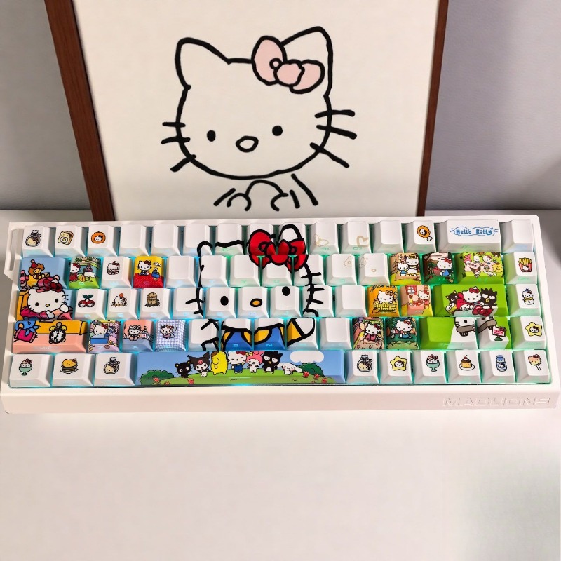 Anime Sanrio Hello Kitty Keyca - Custom Keycaps avaliação e preço
