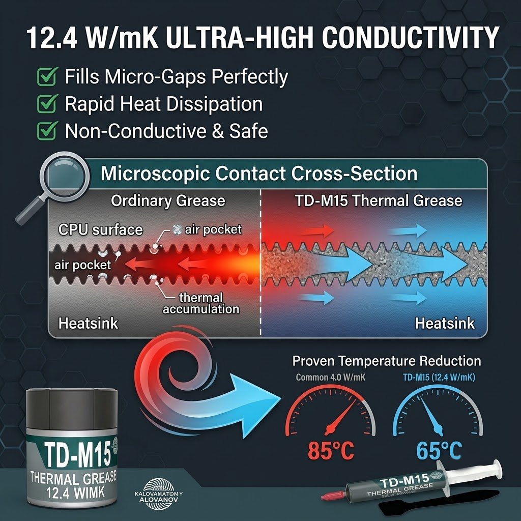 12.4W/mK High Thermal Conducti - Pc Gaming Cpu avaliação e preço