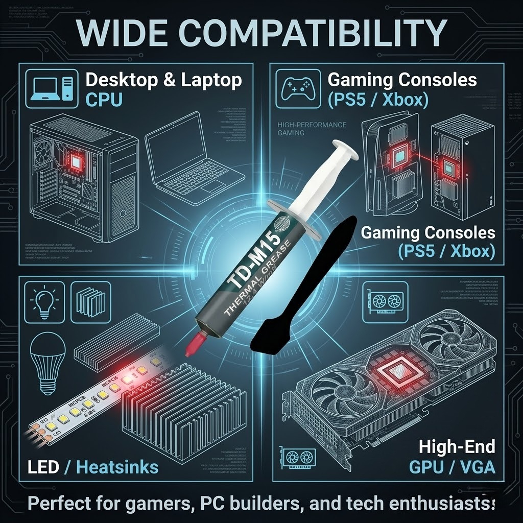 12.4W/mK High Thermal Conducti - Pc Gaming Cpu avaliação e preço