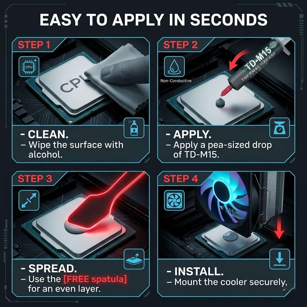 12.4W/mK High Thermal Conducti - Pc Gaming Cpu avaliação e preço