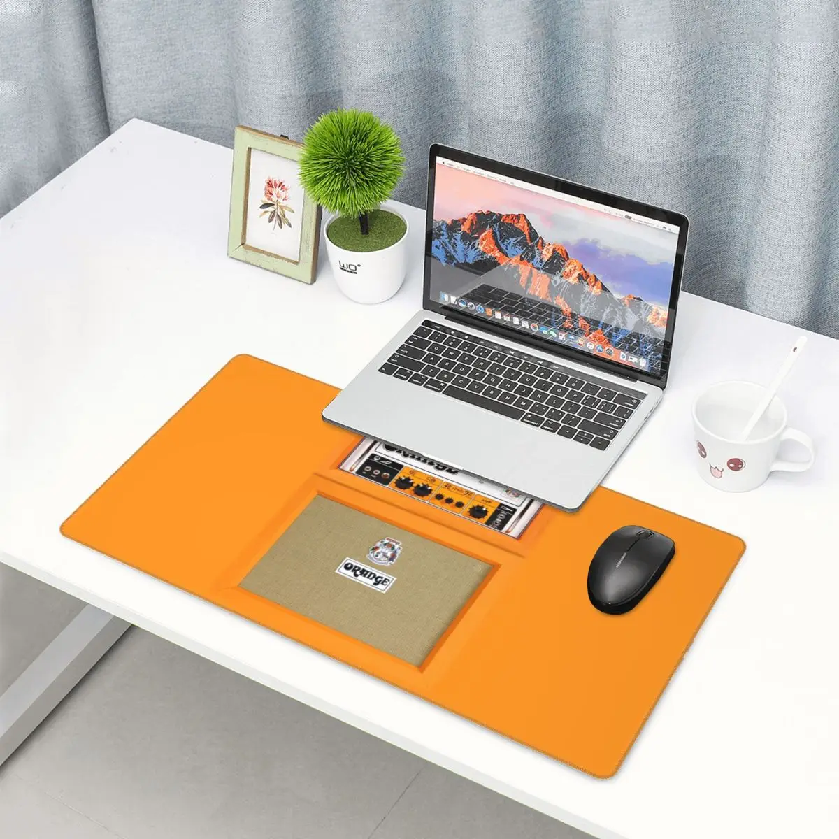 Large Mouse Pad Orange Color A - Pc Gaming Orange avaliação e preço
