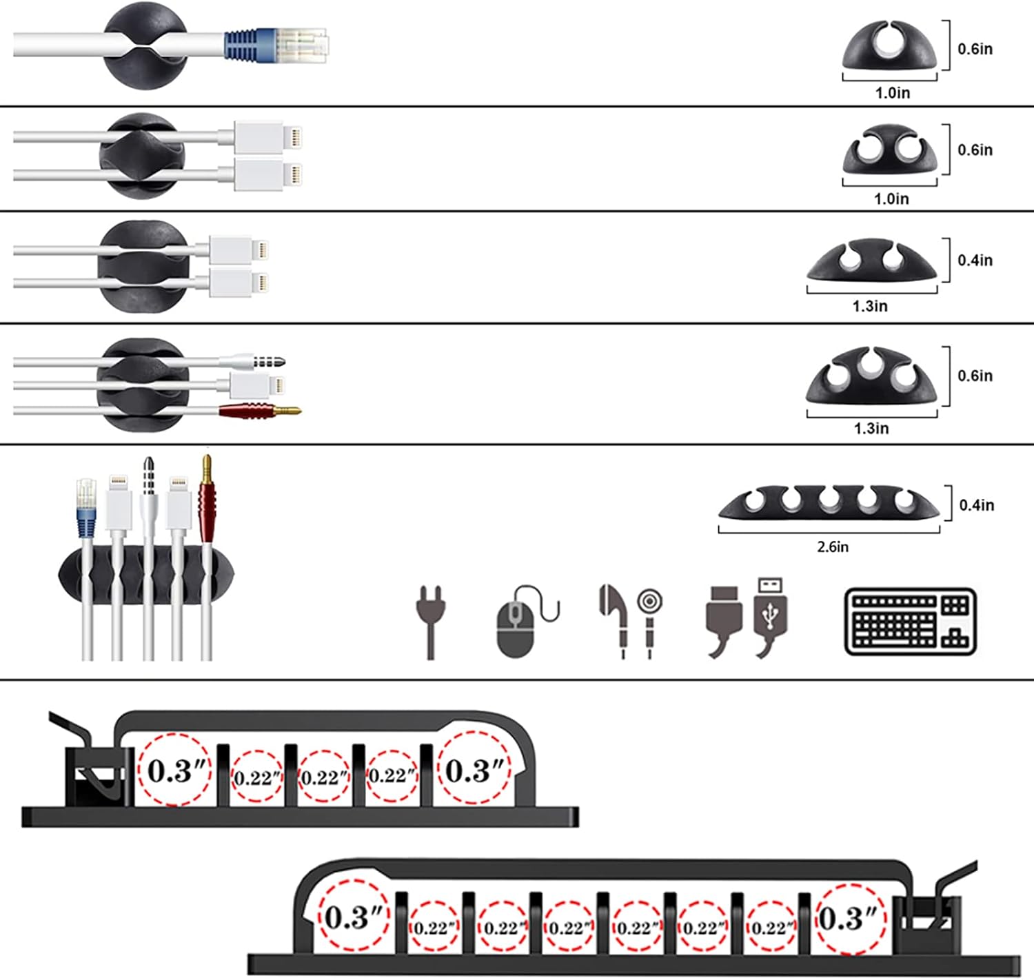 192 PCS Cable Management Kit w - Cable Management Sleeve avaliação e preço