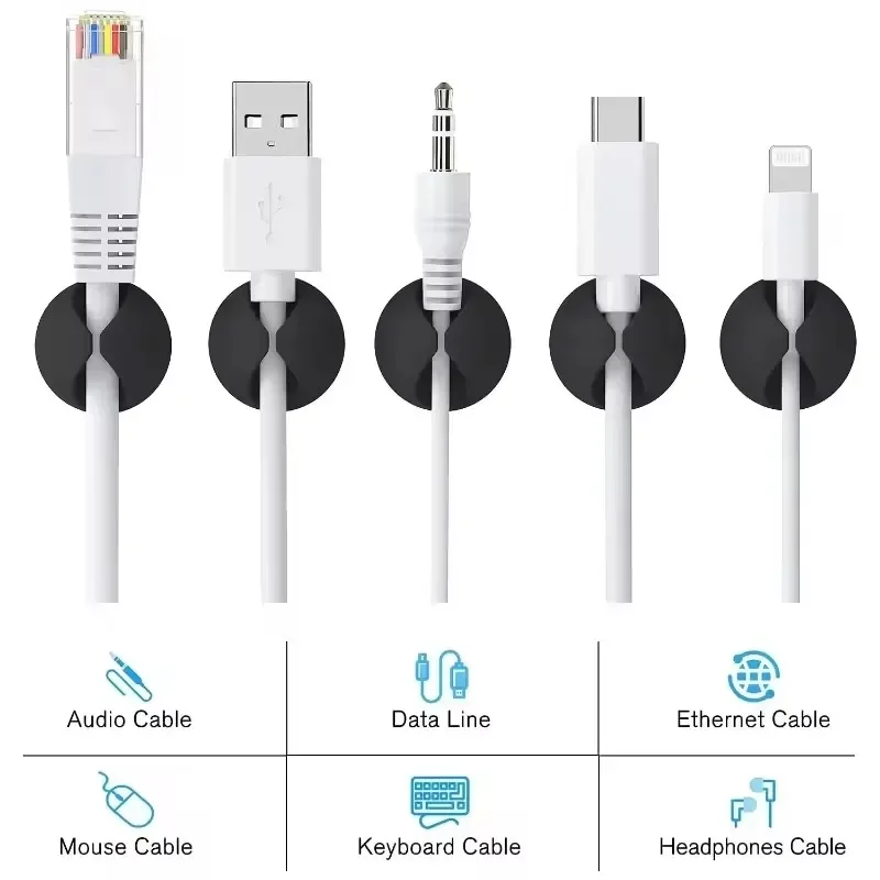 Cable Clips Phone Cord Holder  - Cable Management Sleeve avaliação e preço