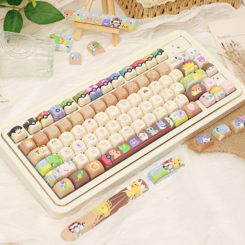 Anime Pokemon Keycaps MOA Heig - Custom Keycaps avaliação e preço