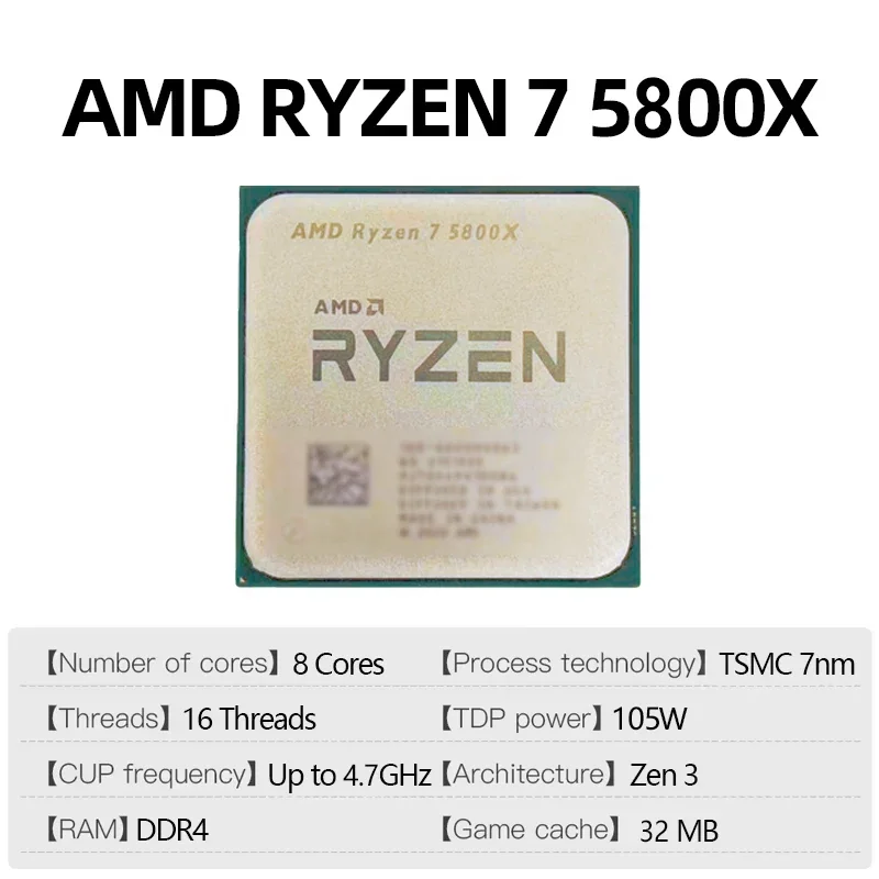 AMD Ryzen 7 5800X Processor 8  - Pc Gaming Cpu avaliação e preço