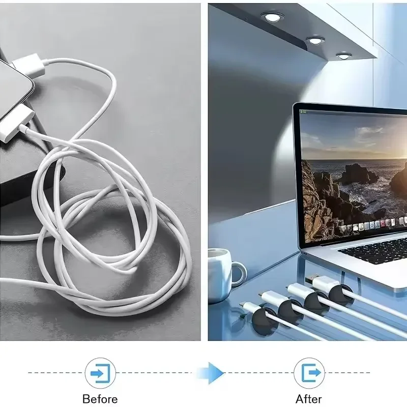5/50Pcs Desktop Wall Cable Cli - Cable Management Sleeve avaliação e preço