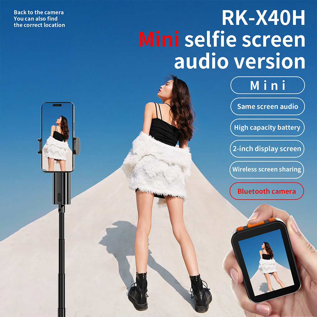 RK-X40H Wireless Selfie Monito - Monitor Stand avaliação e preço