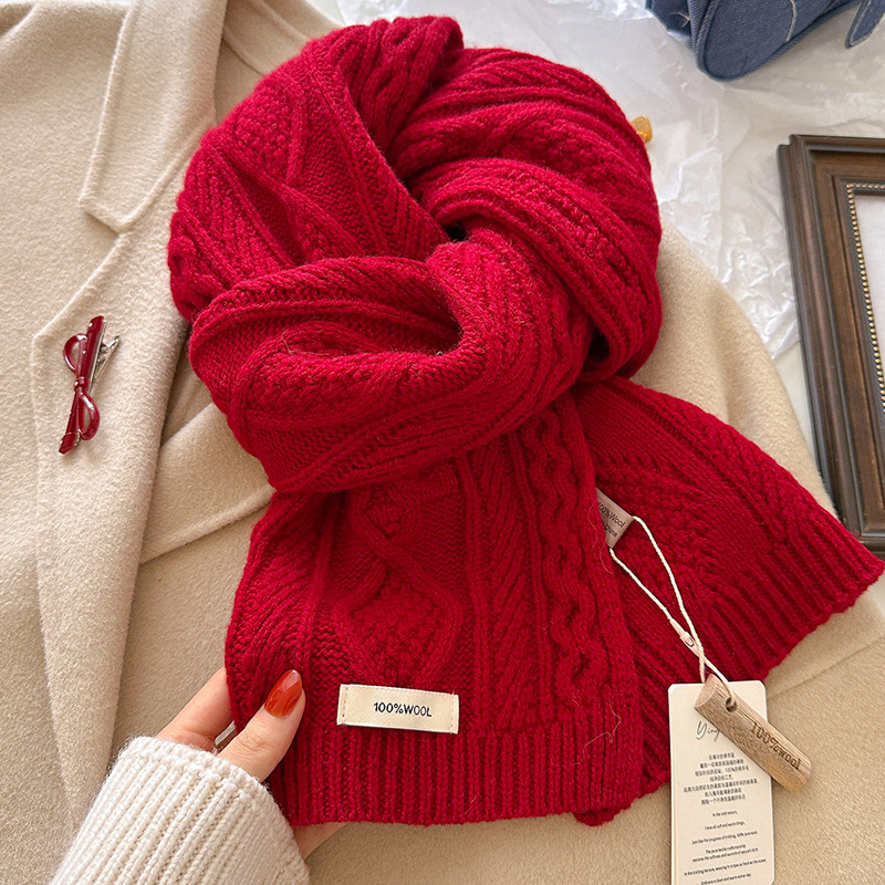 Luxury 100% Wool Scarf Women M - Cable Management Sleeve avaliação e preço